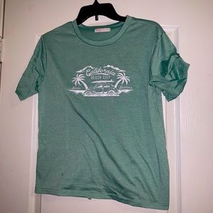 ROMWE green decorative t shirt